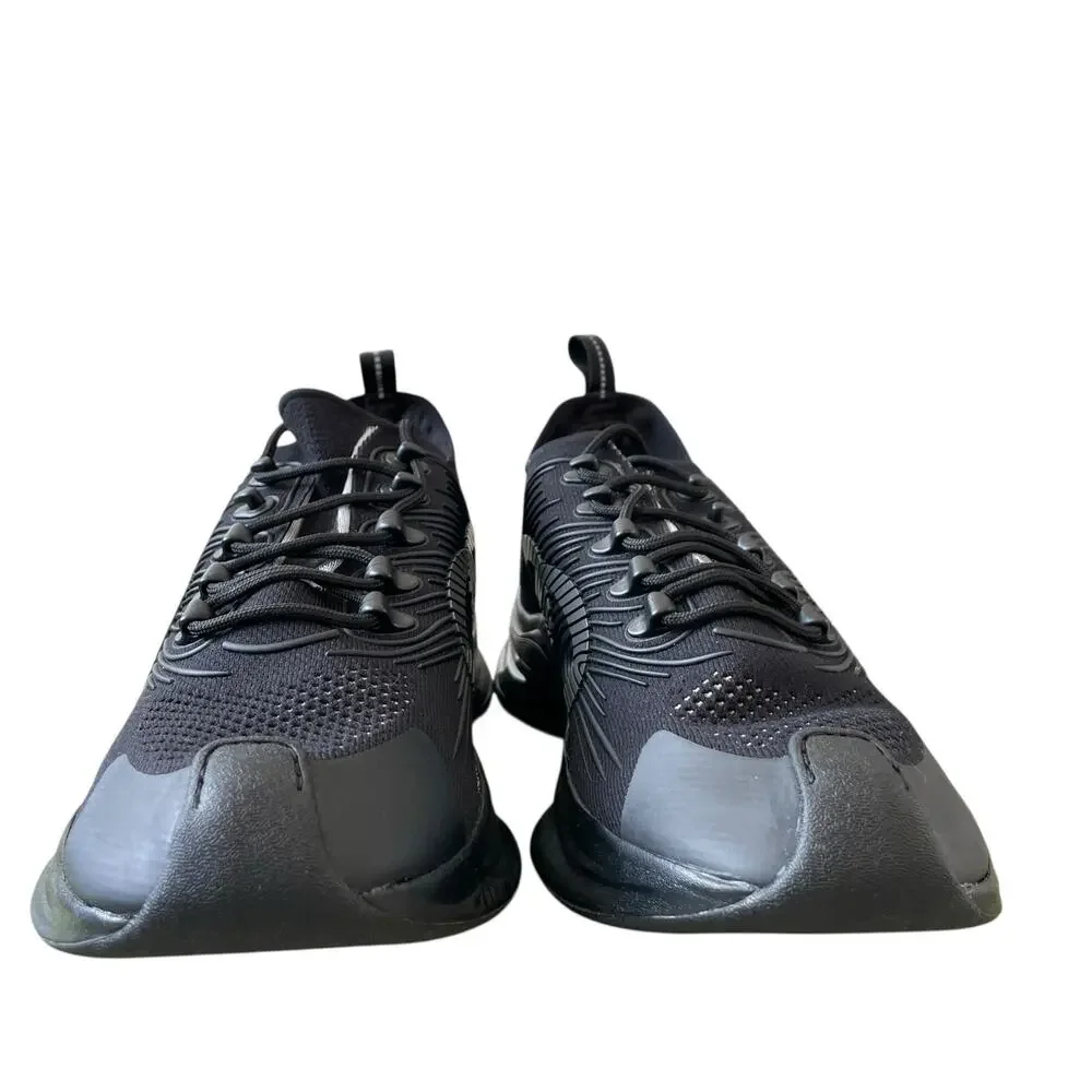 Gucci Run Sneaker Interlocking G Black Technical Knit Men's Size 12.5 US 13 NEW